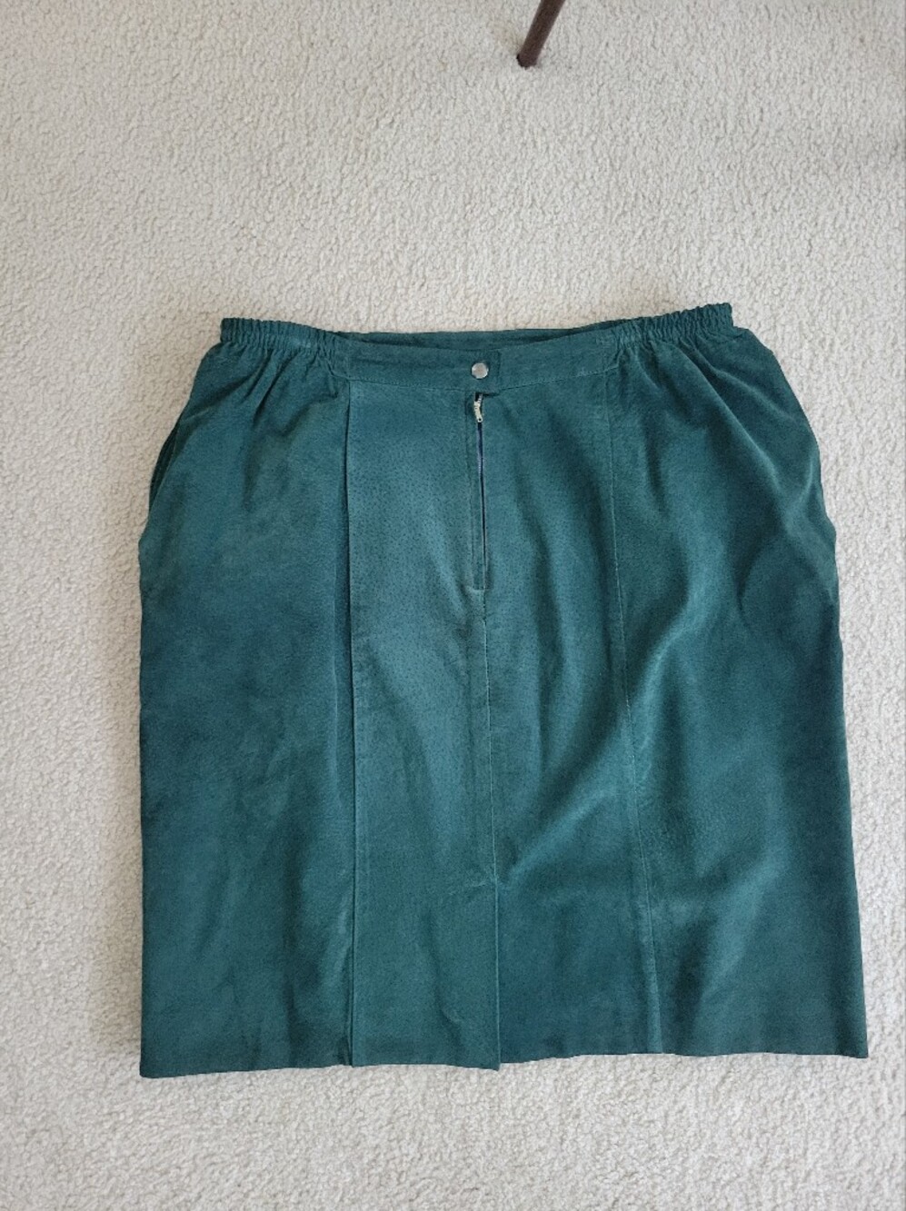 Vintage Green Dont Stop Skirt Leather Classy Size 18